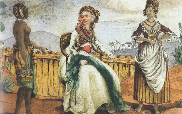 Madame Ailhaud, d'origine bordelaise, dans sa propriété de la Guadeloupe vers 1760. Elle sera tuée par des esclaves insurgés en 1793. (Crédit : Dépôt du Musée des Arts décoratifs de Bordeaux / Domaine public) Madame Ailhaud, d'origine bordelaise, dans sa propriété de la Guadeloupe vers 1760. Elle sera tuée par des esclaves insurgés en 1793. (Crédit : Dépôt du Musée des Arts décoratifs de Bordeaux / Domaine public)