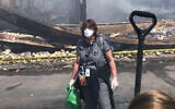 Le Dr Vivian Fischer a dispensé des soins médicaux à Minneapolis lors des manifestations qui ont suivi la mort de George Floyd immobilisé par la police, le 30 mai 2020. (Avec l'aimable autorisation de Vivian Fischer/ via JTA)