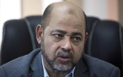 Moussa Abu Marzouk, fonctionnaire du Hamas, le 18 septembre 2014. (Crédit AP/Khalil Hamra)