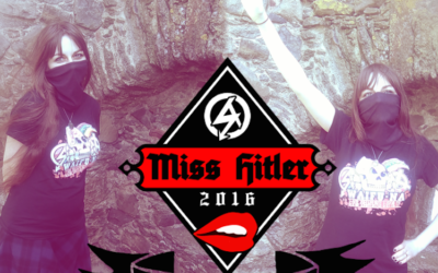 Deux photos de la gagnante du concours Miss Hitler 2016 organisé par le groupe britannique de suprématie blanche National Action. (National Action)