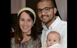 Tuvia Yanai Weissman avec sa femme Yael et sa fille de quatre mois. Weissman a été poignardé à mort par des terroristes palestiniens dans un supermarché de Cisjordanie le 18 février 2016. (Facebook)