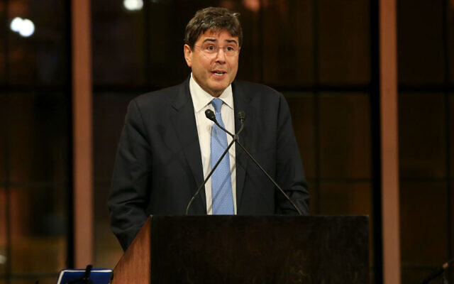 Eric Goldstein, le PDG de la Fédération UJA de New York, en décembre 2019.(Bennett Raglin/Getty Images)