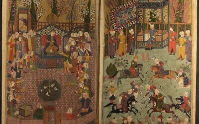 Le manuscrit 'Tuhfat al-Ahrar,' de Nur al-Din Jami réalisé en 1484 (Crédit : Bibliothèque nationale d'Israël)