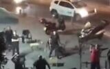 Des émeutes entraînées par des supporters de l'équipe de football du Maccabi Tel Aviv (Capture d'écran : YouTube)