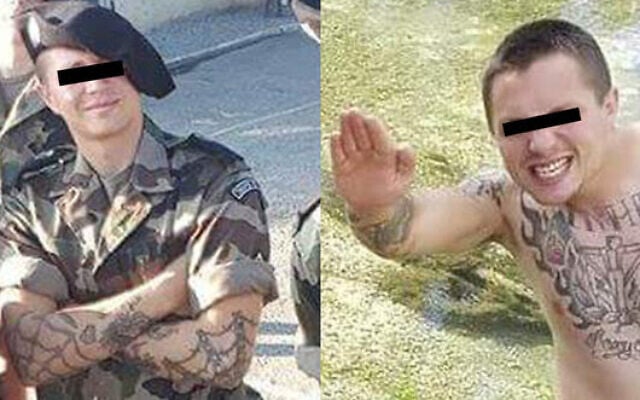 L’un des soldats français à l’idéologie néo-nazie repéré sur les réseaux sociaux par Mediapart. (Crédit : Facebook) L’un des soldats français à l’idéologie néo-nazie repéré sur les réseaux sociaux par Mediapart. (Crédit : Facebook)