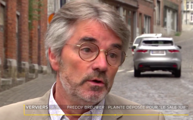 Freddy Breuwer, échevin (magistrat public) de la ville de Verviers, en Belgique. (Crédit : Capture d’écran Vedia)