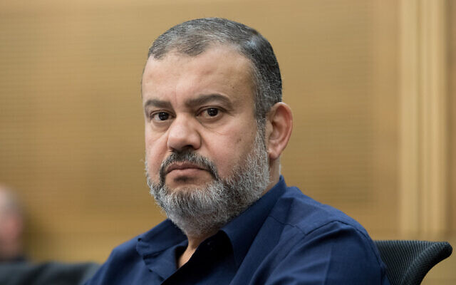 Le député Walid Taha à la Knesset, le 19 novembre 2019 (Crédit : Olivier Fitoussi/Flash90)