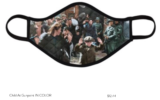 Capture d'écran d'une page internet faisant la publicité d'un masque arborant une célèbre photo de la Shoah (Capture d'écran/ www.HolocaustFaceMasks.com via JTA)