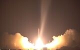 Le satellite de reconnaissance israélien Ofek-16 décolle du centre d'Israël, le 6 juillet 2020. (Ministère de la Défense)