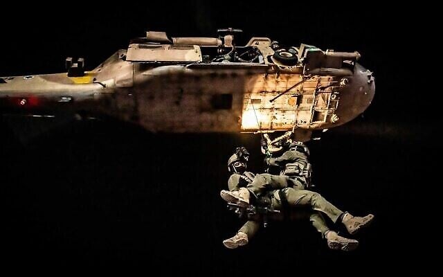 Des soldats de l'Unité 669 d'élite de l'Armée de l'Air israélienne participent à un exercice sur cette photo sans date. (Armée israélienne)