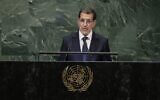 Le Premier ministre marocain Saad-Eddine El Othmani lors de la 73è session de l'Assemblée générale des Nations unies, le 25 septembre 2018 (Crédit : AP Photo/Frank Franklin II)