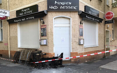 Le bar Morgen Wird Besser, à Berlin, suite à sa fermeture. (Crédit : Twitter)