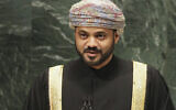 Sayyid Badr bin Hamad Al-Busaidi, ministre des Affaires étrangères d'Oman, intervient à la 65ème session de l'Assemblée générale des Nations unies au siège des Nations unies, le 28 septembre 2010 à New York. (AP Photo/Frank Franklin II)