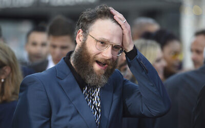 Seth Rogen arrive à la première de "Good Boys" le mercredi 14 août 2019 au cinéma Regency Village à Los Angeles. 
(Photo par Chris Pizzello/Invision/AP)