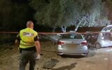 La scène de l'accident de voiture qui a conduit à la mort d'une enfant d'un an. Ses frères et soeurs, âgés de 5 et 3 ans, et leur mère ont été gravement blessés dans l'accident à proximité de Shaab, dans le nord d'Israël, le 14 août 2020. (Israel Police)