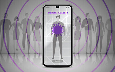 Image illustrative d'une application de traçage du coronavirus (iStock)