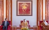 Jared Kushner (à gauche) rencontre le roi et le prince héritier de Bahreïn à Manama, début septembre 2020, sur une image postée par Ivanka Trump, le 12 septembre. (Twitter)