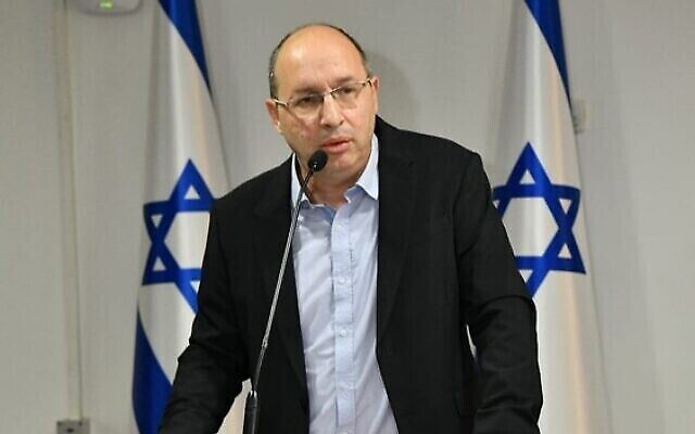 Le ministre de la Justice Avi Nissenkorn s'exprime lors d'une cérémonie au ministère de la Justice le 18 mai 2020. (Shlomi Amsalem/GPO)