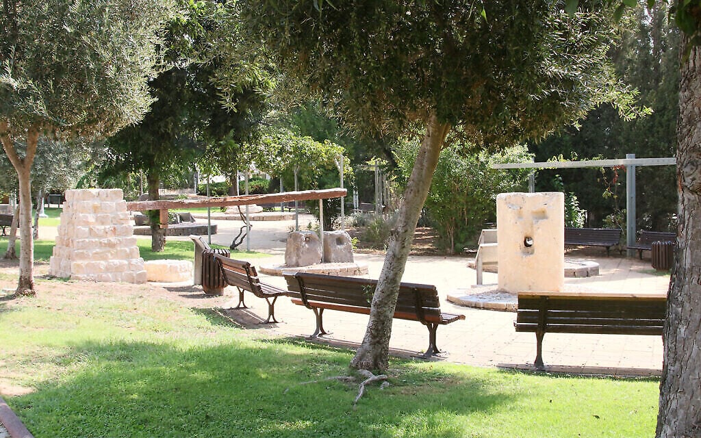 Un petit parc dans le jardin écologique de Had Hasharon. (Shmuel Bar-Am)