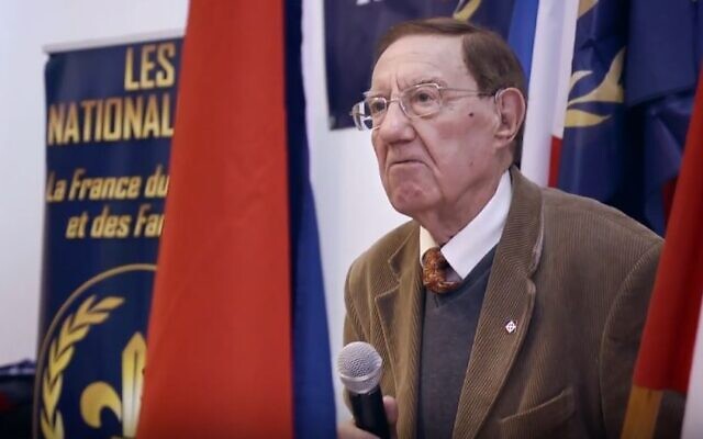 Pierre Sidos en 2019. (Crédit : capture d'écran YouTube)
