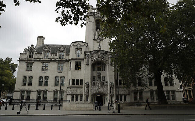 La façade de la Cour suprême à Londres, le 16 septembre 2019 (AP Photo/Matt Dunham) La façade de la Cour suprême à Londres, le 16 septembre 2019 (AP Photo/Matt Dunham)