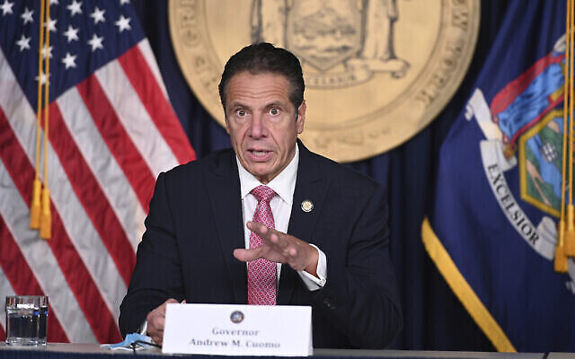 Le gouverneur de New York Andrew Cuomo informe des derniers développements sur le COVID-19 lors d'un briefing à New York, le 29 septembre 2020. (Kevin P. Coughlin / Bureau du gouverneur Andrew M. Cuomo via AP, File)