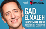 Gad Elmaleh, le 16 novembre à l’espace Rachi-Guy de Rothschild, au profit de la Tsédaka 2020.