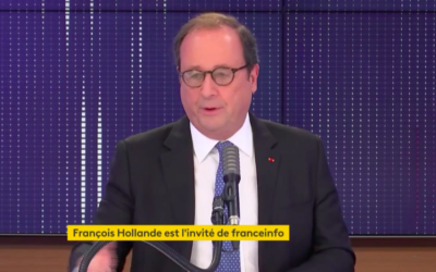 François Hollande sur France Info, le 28 octobre 2020. (Crédit : FRANCEINFO / RADIOFRANCE)