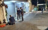 La police sur les lieux d'une fusillade meurtrière dans le village de Biina, dans le nord du pays, le 4 ctobre 2020. (Crédit : Police israélienne)