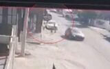 Un homme renverse et blesse grièvement un ami qui lui devait 300 shekels, le 25 octobre 2020 (Capture d'écran Douzième chaîne)