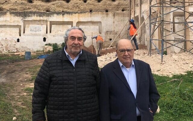 Serge Berdugo et Albert Devico. (Crédit : Communautés juives du Maroc / Facebook)