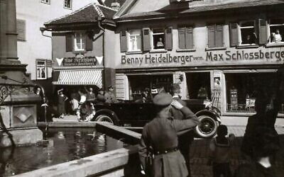 Le magasin de Benjamin Heidelberger à Bad Mergentheim, dans le sud de l'Allemagne, photo non datée (Autorisation)