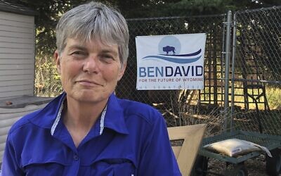 Merav Ben-David, candidate dans le Wyoming, le 10 août 2020. (Crédit : AP Photo/Mead Gruver)