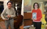 L'artiste et survivant de la Shoah Fred Terna, à gauche, et  Julia Mayer,qui a passé des heures avec cet ami de la famille pour écrire  'Painting Resilience: The Life and Art of Fred Terna,'sorti aux Etats-Unis le 16 novembre 2020. (Autorisation : Julia Mayer)