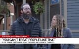 Nick et Tiffany racontent une acte antisémite dont ils ont été victimes à la filiale locale d'ABC, dans l'Ohio. (Capture d'écran via JTA)