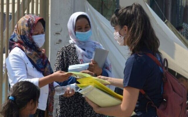 Une travailleuse humanitaire d'IsraAID au Guatemala. (Autorisation) Une travailleuse humanitaire d'IsraAID au Guatemala. (Autorisation)