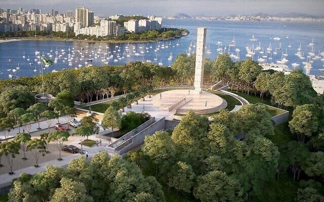 Un rendu virtuel du nouveau mémorial de la Shoah à Rio de Janeiro. (Crédit : Mémorial de la Shoah / Député Gerson Bergher via JTA) Un rendu virtuel du nouveau mémorial de la Shoah à Rio de Janeiro. (Crédit : Mémorial de la Shoah / Député Gerson Bergher via JTA)