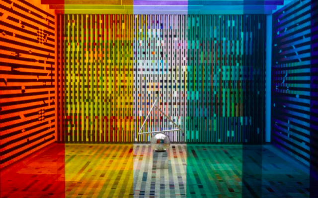 Le « Salon Agam » de l’artiste israélien Yaacov Agam, dans les collections du Centre Pompidou. (Crédit : AGAM / Hervé Veronese / Centre Pompidou)