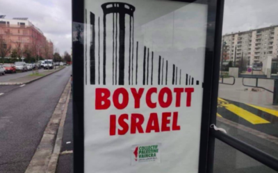 Une affiche du collectif "Palestine vaincra" installée illégalement à Toulouse, en décembre 2020. (Crédit : Capture d’écran Twitter)