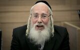 Yisrael Eichler, députée de Yahadout Hatorah, lors d'une réunion du comité de la Knesset, le 8 novembre 2016. (Crédit : Yonatan Sindel / Flash90)