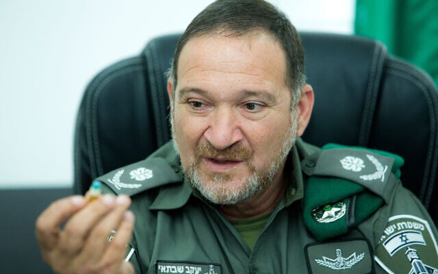 Kobi Shabtai, commandant de la police des frontières, le 28 septembre 2017. (Crédit :  Moshe Shai/Flash90)