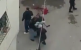 Des Palestiniens pendant des affrontements avec les forces israéliennes à Qalandiya, en Cisjordanie, le 7 décembre 2020. (Capture d'écran : Twitter)