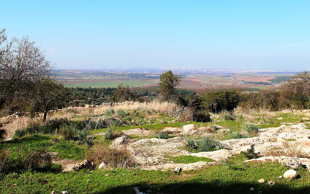 Une vue de la vallée d'Ayalon, qui aurait été le site d'anciennes batailles entre les Maccabées et les Grecs. (Crédit : Shmuel Bar-Am)
