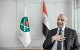 Talaat Fahmy, porte-parole des Frères musulmans d'Egypte, s'exprime lors d'une interview dans son bureau à Istanbul, le 19 janvier 2021. (Crédit : Bulent Kilic / AFP)