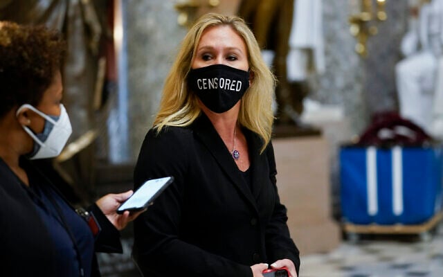 Marjorie Taylor Greene, au Capitol Hill à Washington, le 13 janvier 2021. (AP Photo / Susan Walsh)