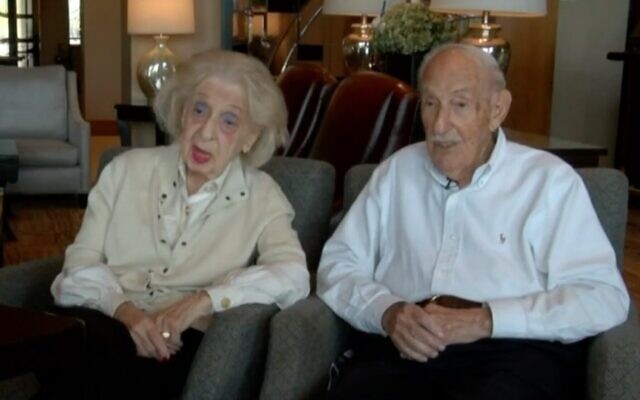 Edith et Lou Bluefeld vus dans un reportage local, non daté. (Capture d'écran de WPTV via JTA) Edith et Lou Bluefeld vus dans un reportage local, non daté. (Capture d'écran de WPTV via JTA)