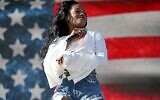 Azealia Banks lors du festival de musique et d'arts Coachella à Indio, en Californie, le 10 avril 2015. (Crédit :  Rich Fury/Invision/AP)