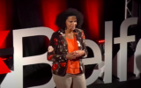 Sophie Elizéon à la conférence TEDxBelfort en 2018. (Crédit : Capture d’écran YouTube TEDx Talks)