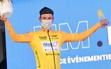 Michael Woods après sa victoire sur la 2e étape du 53e Tour des Alpes-Maritimes et du Var, le 20 février 2020. (Crédit : Bettini / Noa Arnon / Cycling Academy LTD)