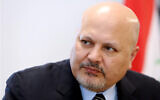 Le nouveau procureur de la CPI, Karim Khan, à Bagdad, le 27 juillet 2019. (Sabah Arar/AFP)